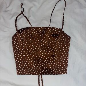 Urban Outfitters Brown Polka Dot Camisole